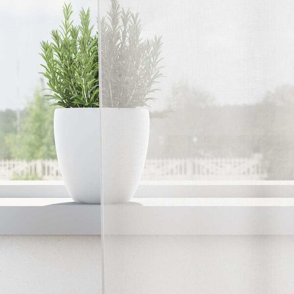 vidaXL Voile Gluggatjöld með Grommets 2 stk Hvítt