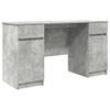 vidaXL Skrifbor&eth; me&eth; hillu Steypugr&aacute;r 140 x 49 x 76 cm Samsettur vi&eth;ur