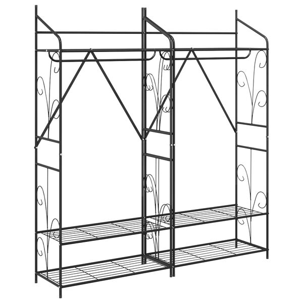 vidaXL Opinn Sk&aacute;pur Einlita 2 pcs 78 x 36 x 158 cm