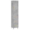 vidaXL H&aacute;r Sk&aacute;pur Steypugr&aacute;r 34,5x34x180 cm Samsettur Vi&eth;ur