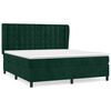 vidaXL H&oacute;lfa&eth; Springr&uacute;m me&eth; D&yacute;nu D&ouml;kkgr&aelig;nt 180x200 cm Flauel
