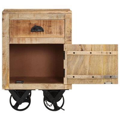 286412 vidaXL Bedside Cabinet 40x30x57 cm Solid Mango Wood