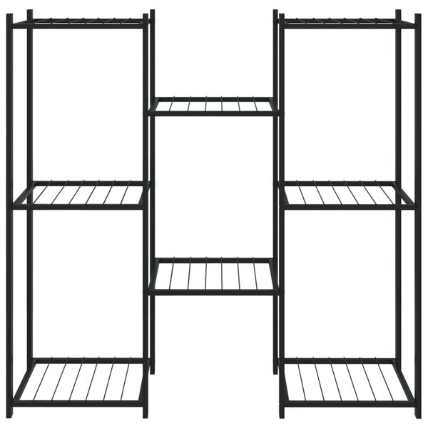 vidaXL Blómastandur 83x25x80 cm Svart Járn
