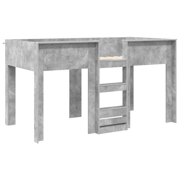 vidaXL R&uacute;mg&oacute;&eth;ur kojur fyrir b&ouml;rn me&eth; d&yacute;nu Steingri&eth; 100 x 200 cm