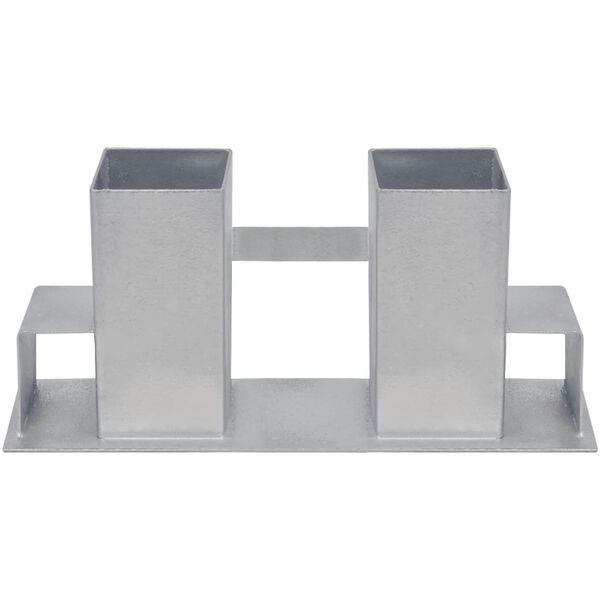 vidaXL St&ouml;flunarstaurahaldarar fyrir Eldivi&eth; 4 stk St&aacute;l Silfurlita&eth;ir