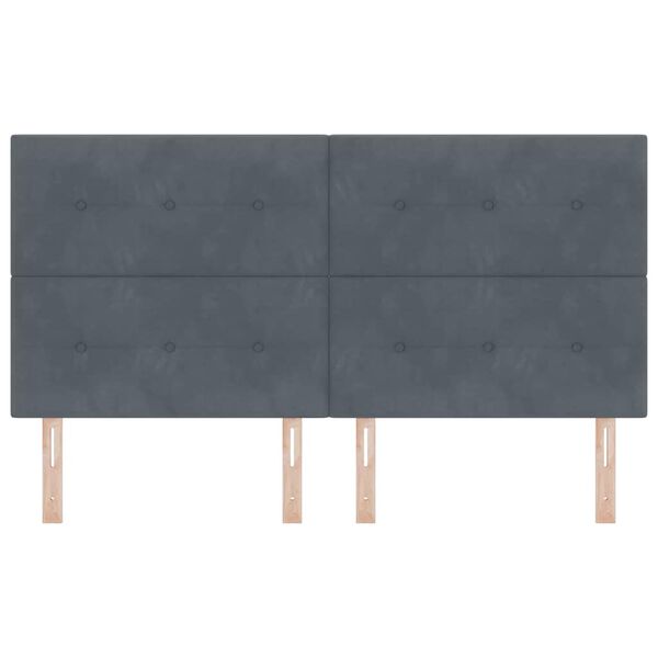 vidaXL H&ouml;f&eth;agafl me&eth; h&ouml;fu&eth;gafl D&ouml;kk gr&aacute; 180 cm Gervile&eth;ur