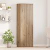 vidaXL Highboard handverkseik 60 x 35 x 180 cm Samsettur vi&eth;ur