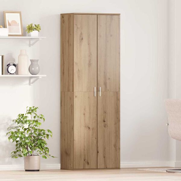 vidaXL Highboard handverkseik 60 x 35 x 180 cm Samsettur vi&eth;ur