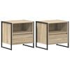 vidaXL N&aacute;ttbor&eth; 2 pcs Sonoma 50 x 39,5 x 50 cm Samsettur vi&eth;ur