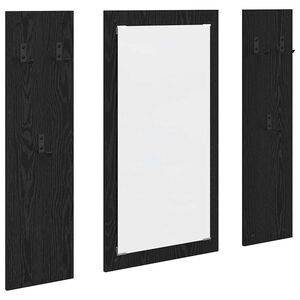 vidaXL Vegghengt fatahengi Vegghengt Svartur Eik 96 x 1,5 x 90 cm