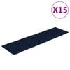 vidaXL Stigamottur sj&aacute;lfl&iacute;mandi 15 stk 76x20 cm d&ouml;kkbl&aacute;ar r&eacute;tthyrndar