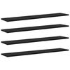 vidaXL B&oacute;kask&aacute;pabretti 4 pcs Svart 100 x 20 x 1,5 cm Samsettur vi&eth;ur
