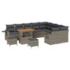vidaXL Gar&eth;s&oacute;fa sett 12 pcs Gr&aacute;r p&oacute;l&yacute;rattan