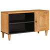 vidaXL TV einingar me&eth; hur&eth; L&eacute;tt br&uacute;nt 80 x 33 x 46 cm Samsettur vi&eth;ur