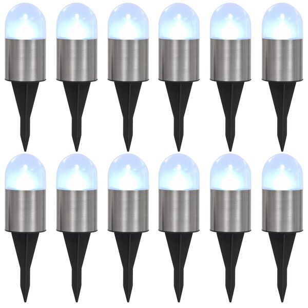 vidaXL S&oacute;lkn&uacute;in Jar&eth;lj&oacute;s 12 stk. LED-lj&oacute;s Hv&iacute;t