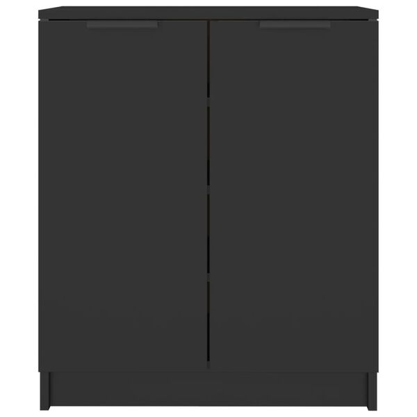 vidaXL Sk&oacute;sk&aacute;pur Svartur 59x35x70 cm Samsettur Vi&eth;ur