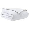 vidaXL Vetrar s&aelig;ng Hv&iacute;tt 140 x 220 cm Fja&eth;rir