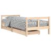 vidaXL Barnar&uacute;mgrind me&eth; Sk&uacute;ffum 80x200 cm Gegnheil Fura