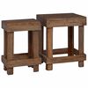 vidaXL Bl&oacute;mastandur 2 pcs Br&uacute;nn 70 x 11 x 27 cm Mahogany vi&eth;ur