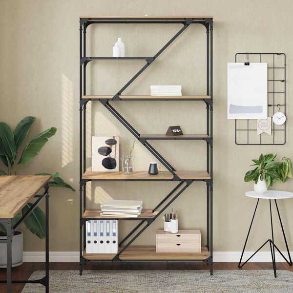 vidaXL Hilla Artisan Eik 91 x 36 x 176 cm Samsettur vi&eth;ur