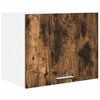 vidaXL Vegghengdur sk&aacute;pur me&eth; hur&eth; Reykta eik og hv&iacute;t 50 x 31 x 40 cm