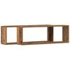 vidaXL Vegghyllur 2 pcs Gamalt timbur 80 x 15 x 26 cm Samsettur vi&eth;ur