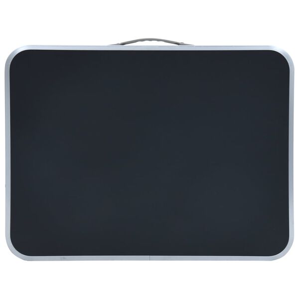 vidaXL Samanleggjanlegt &Uacute;tilegubor&eth; Gr&aacute;tt &Aacute;l 60x45 cm