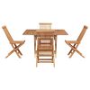 vidaXL Gar&eth;ur bor&eth;sett Br&uacute;nn Solid Teak Vi&eth;ur