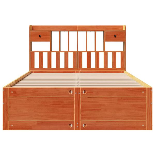 vidaXL R&uacute;mgrind me&eth; B&oacute;kahillu &aacute;n D&yacute;nu Vaxbr&uacute;nn 150x200cm Gegnheil Fura