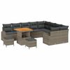 vidaXL Gar&eth;s&oacute;fa sett me&eth; p&uacute;&eth;i 12 pcs Gr&aacute;r p&oacute;l&yacute;rattan