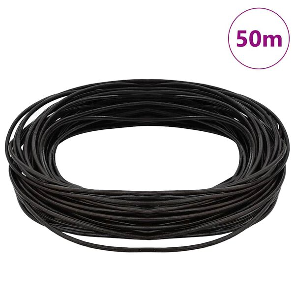 vidaXL Le&eth;ur sn&uacute;ra D&ouml;kk br&uacute;nt &Oslash;1 mm x 50 m Le&eth;ur