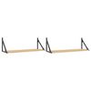 vidaXL vegghillur 2 stk Sonoma eik 80x25x25,5 cm verkfr&aelig;&eth;ilegt tr&eacute;