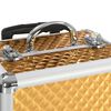 91827 vidaXL Make-up Trolley 35x29x45 cm Gold Aluminium