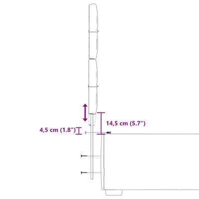 vidaXL Hólfað Springrúm með Dýnu Brúngrátt 100x200 cm Tauefni