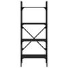 vidaXL Bókahilla með 4 Hillum Svört 56x31,5x138,5 cm Samsettur Viður