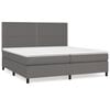 vidaXL H&oacute;lfa&eth; Springr&uacute;m me&eth; D&yacute;nu Gr&aacute;tt 200x200 cm Gervile&eth;ur