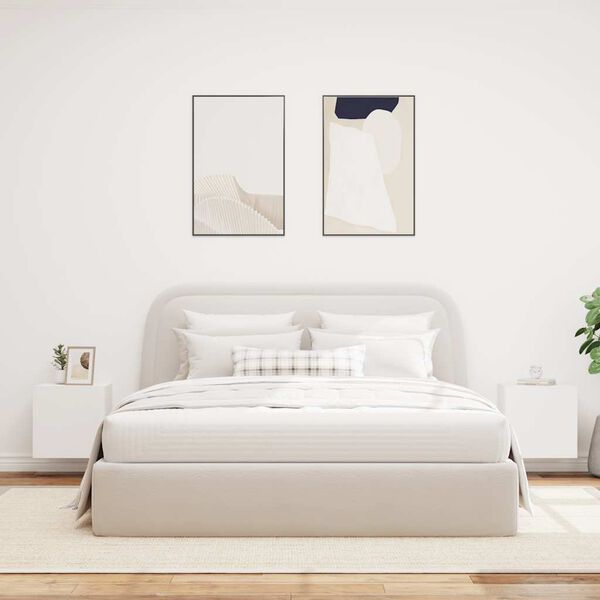 vidaXL Sj&oacute;nvarpssk&aacute;par me&eth; LED-Lj&oacute;sum 2 stk. Hv&iacute;tir 40,5x35x40 cm