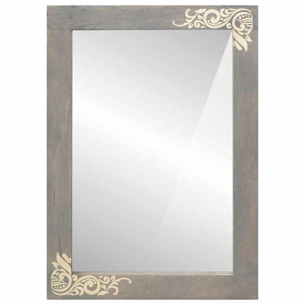 vidaXL Baðherbergisspegill með spegli Grár 70 x 50 x 2,5 cm