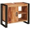 vidaXL Vaskask&aacute;pur me&eth; hillu Br&uacute;nn 71 x 33 x 58 cm Hrein akas&iacute;utr&eacute;