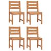 vidaXL Gar&eth;st&oacute;lar 4 stk Solid Wood Teak