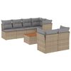 vidaXL 8 Hluta Gar&eth;s&oacute;fasett me&eth; Sessum Drappa&eth; P&oacute;l&yacute;rattan