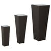 vidaXL Utanh&uacute;sssett 3 pcs Svartur M&aacute;lmur