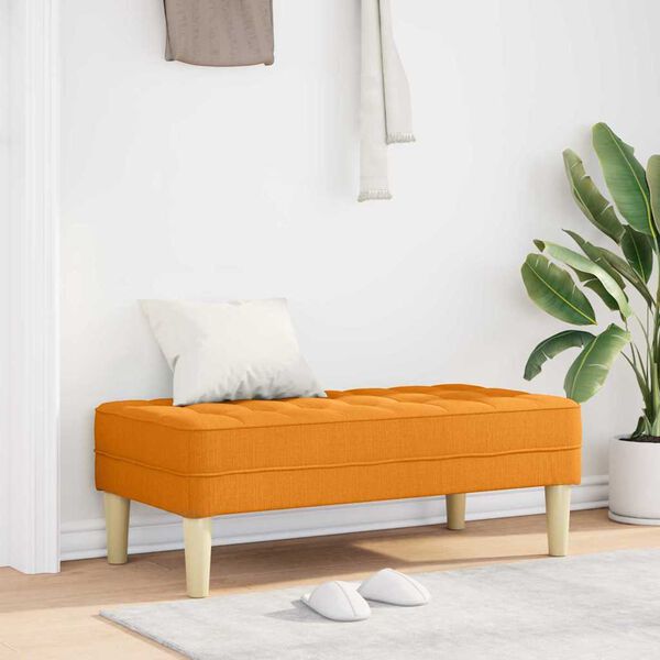 vidaXL Bekkur me&eth; p&uacute;&eth;i D&ouml;kk guli 113 x 57 x 39 cm d&uacute;kur