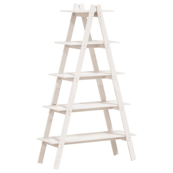 vidaXL 5-hæða Hilla A-laga 110x40x180,5 cm Gegnheil Fura