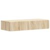 vidaXL Veggfestu hli&eth;artafla Sonoma eikarlitur 87,5 x 34,5 x 17 cm