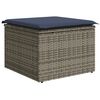 vidaXL Gar&eth;bor&eth; me&eth; sessu Gr&aacute;r 55x55x37 cm P&oacute;l&yacute;rattan