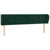 vidaXL H&ouml;f&eth;agafl me&eth; Eyrum 203x23x78/88 cm D&ouml;kkgr&aelig;n Flauel