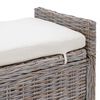 vidaXL Geymslubekkur me&eth; p&uacute;&eth;i me&eth; geymslu Gr&aacute;r 110 x 40 x 50 cm Rattan