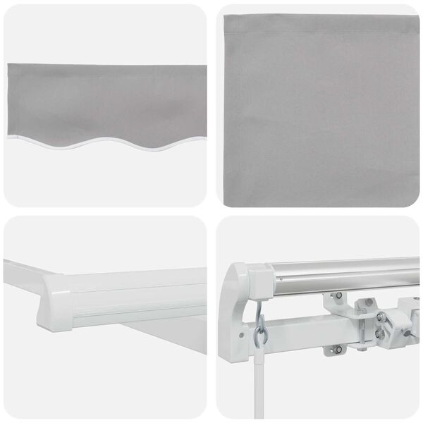 vidaXL S&oacute;lskermur Lj&oacute;sgr&aacute;r 300 x 250 x 165 cm P&oacute;l&yacute;ester