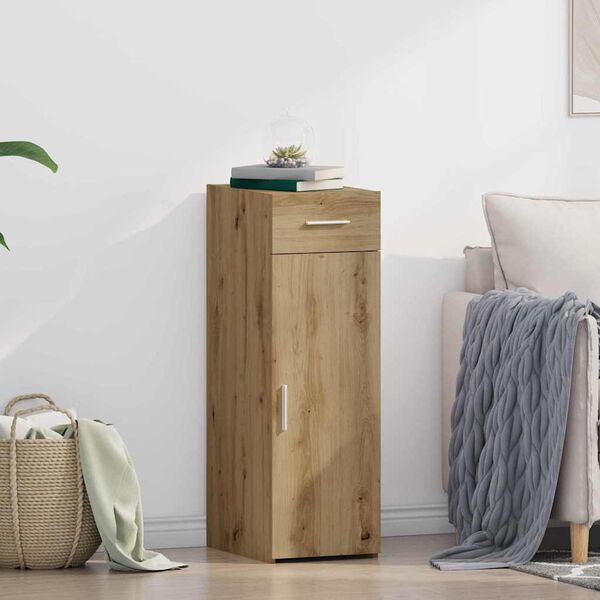 vidaXL Vi&eth;beinteyfla me&eth; sk&uacute;ffu Artisan Eik 30 x 42,5 x 93 cm